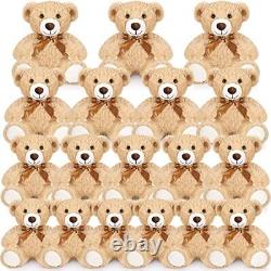 18 Pcs 14 Inches Bears Stuffed Animal Brown Bears Bulk Plush Bear Light Brown