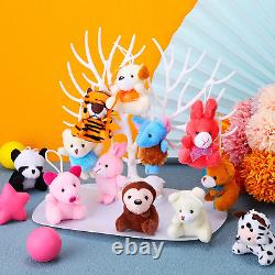 200 Pack Mini Stuffed Animal Bulk Small Plush Animal Toys Miniature Animal Keych