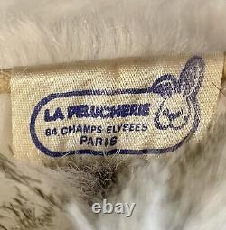 22 La Pelucherie Paris Siberian Husky Wolf Plush Lying Stuffed Animal RARE