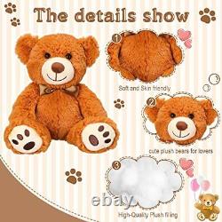 24 Pieces Plush Stuffed Bear Bulk, 14 Inch Soft Stuffed Bears, Small Plush Be