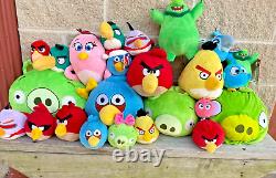 25 Angry Birds Pigs Plush Lot Collection Large Medium Small Birds Stuffed Animal