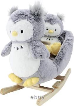 2-Piece Plush & Joyride Character Rocker Bundle Grey Owl