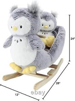 2-Piece Plush & Joyride Character Rocker Bundle Grey Owl