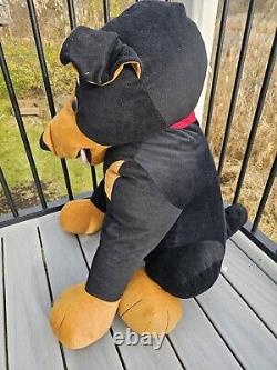 32 MASSIVE Vintage Doberman Plush Stuffed Animal Rottweiler Dog Brooklyn Vtg