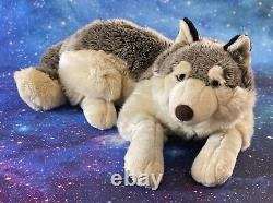 38 Playkids Timber Wolf Plush Stuffed Animal Retired Realistic Wild Canine RARE