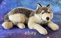 38 Playkids Timber Wolf Plush Stuffed Animal Retired Realistic Wild Canine RARE