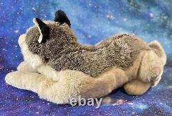 38 Playkids Timber Wolf Plush Stuffed Animal Retired Realistic Wild Canine RARE