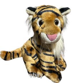 Alfa Cub Baby Tiger Plush Stuffed Animal Black Stripes Brown Eyes 10 HTF