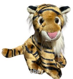 Alfa Cub Baby Tiger Plush Stuffed Animal Black Stripes Brown Eyes 10 HTF