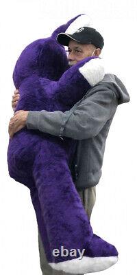 American Made Giant Stuffed Bunny 62 Inches Purple Soft Big Plush Rabbit