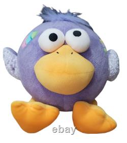 Angry Birds Crazy Eye Eggs Purple Bird Plush 17 Stuffed Animal Toy Hair Rare