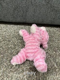 Aurora Milly Cat Pink Tabby Kitten Laying Soft Plush Toy Stuffed Animal Rare