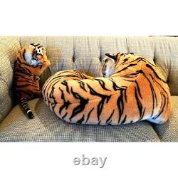 BEST MADE TOYS Mother TIGER CAT Cuddling with CUB Giant Large Plush Stuffed Animal
