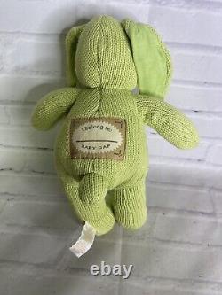 Baby Gap Bunny Rabbit Green Knit Plush Stuffed Animal Lovey Toy