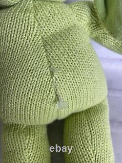 Baby Gap Bunny Rabbit Green Knit Plush Stuffed Animal Lovey Toy