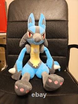 Bandai Spirits Nintendo Pokemon Sitting Lucario 14 Plush Stuffed Animal Toy
