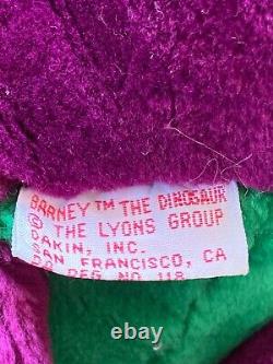 Barney The Dinosaur Original Stuffed Animal Plush Dakin The Lyons Group Vintage