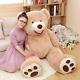 Big Teddy Bear Stuffed Animals With Footprints Plush Toy For Girlfriend 51 Inch