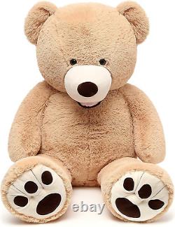 Big Teddy Bear Stuffed Animals with Footprints Plush Toy for Girlfriend 51 Inch