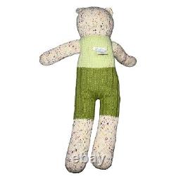 Blabla Tweedy Bear Cucumber Green 18 Plush Knit Toy Stuffed Animal Bla Bla