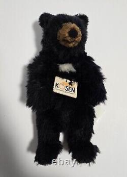 Black Bear by Kosen / Kösen plush 14 RARE Very High Quality collectors Stuffy