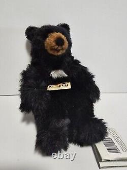 Black Bear by Kosen / Kösen plush 14 RARE Very High Quality collectors Stuffy