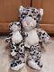 Build-a-bear Full Size & Mini Grey White Spotted Snow Leopard Cub Plushes