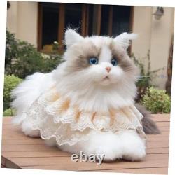 Cat Plush Realistic Cat Stuffed Animal for Kids Lifelike Plush, Ragdoll Cat