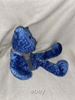 Commonwealth Blue Teddy Bear Plush Chenille Bean Bag Stuffed Animal 1999 1994