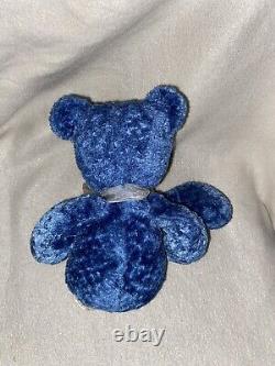 Commonwealth Blue Teddy Bear Plush Chenille Bean Bag Stuffed Animal 1999 1994