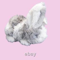Dan Dee 14 Fuzzy Gray Long Ear Easter Bunny Rabbit Plush Stuffed Animal LN