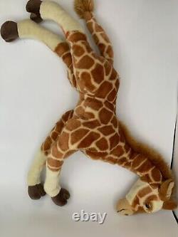 Detailed Magnussen Home Giraffe Plush Stuffed Animal Realistic Signature Tan