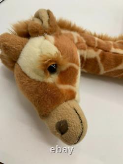 Detailed Magnussen Home Giraffe Plush Stuffed Animal Realistic Signature Tan
