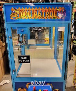 Dog Patrol Claw Crane Plush Stuffed Animal Prize Redemption Arcade Machine WORKS