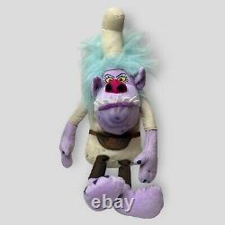 Dreamworks Trolls Chef Bergen Plush Stuffed Toy 2016 Purple Blue Hair 14 RARE