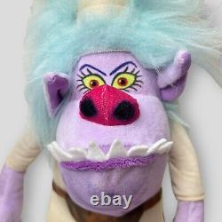 Dreamworks Trolls Chef Bergen Plush Stuffed Toy 2016 Purple Blue Hair 14 RARE