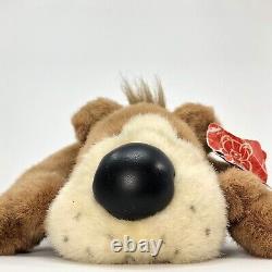 FIESTA Wilbear Pillow Plush Brown Bear Stuffed Animal 17 TAGS Big NOSE 1996 RARE