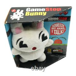 GameStop Buck the Bunny Talking Mascot Plush 8 Stuffed Animal RARE 2009