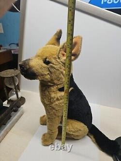 German Shepherd Dog? Plush HUGE Realistic Stuffed Animal 19 E&J Family dog