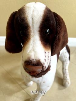 German Shorthair Pointer Dog Plush Realistic Stuffed Animal Toy HUGE! 26 x 24