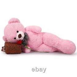 Giant Pink Plush Teddy Bear 50 Inch, Stuffed Animal Soft Toy Huge Jumbo Gift New
