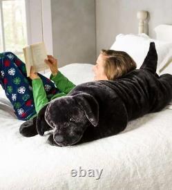 Giant Plush Black Labrador Toy Dog Retriever Body Pillow Soft Stuffed Animal Lab