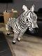 Giant Plush Zebra Standing Stuffed Animal Tall Wire Frame (33 H 42 L)