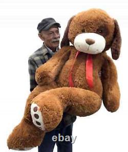 Giant Stuffed Puppy Dog 5 Feet 60 inches 153 cm Huge Soft Adorable Plush Dog