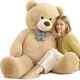 Giant Teddy Bear Big Brown Stuffed Animal Life Size Plush 59 Inch Light Brown