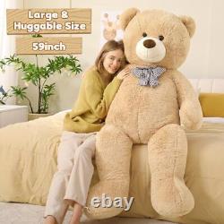 Giant Teddy Bear Big Brown Stuffed Animal Life Size Plush 59 inch Light Brown