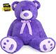 Giant Teddy Bear Stuffed Animals, 5 Ft Soft Cuddly Large Bear Plush Toy With Big