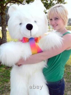 Giant White Teddy Bear 45 inch Soft Big Plush Stuffed Animal Made in USA