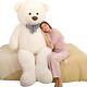 Giant White Teddy Bear Stuffed Animal 5 Feet. Free Shipping. Brand New