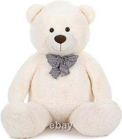 Giant White Teddy Bear Stuffed Animal 5 Feet. Free shipping. Brand new